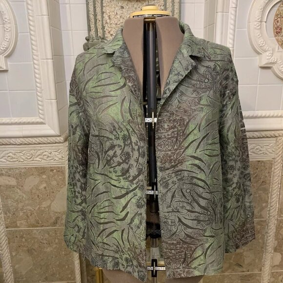 French Laundry. Size Large. Semi Sheer Open Front Lagenlook Layering Top. B76 - Picture 1 of 5